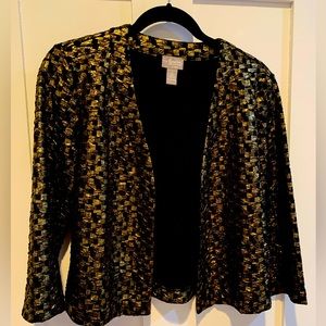 Chicos Black & Gold Jacket